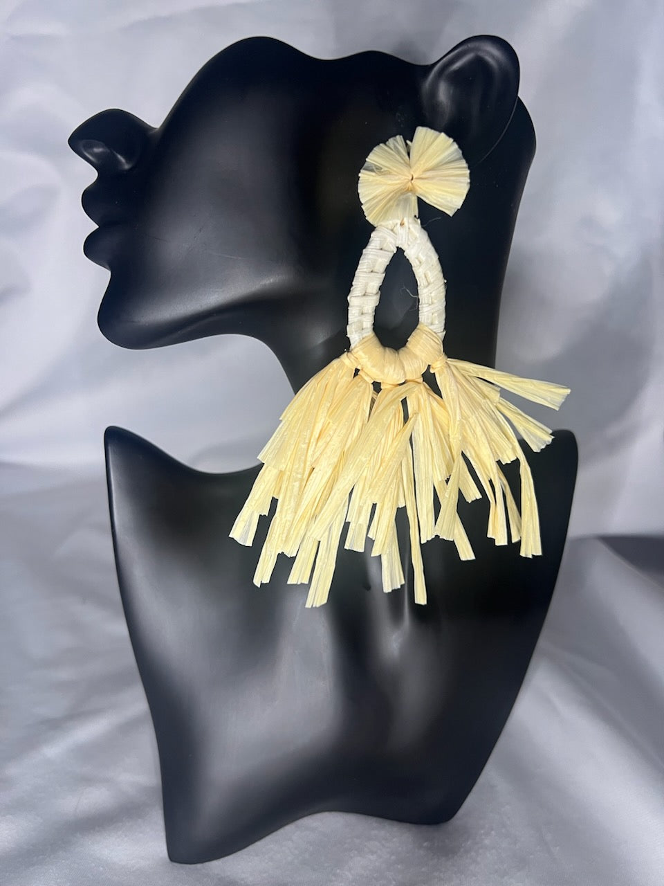 Straw Dangle Earrings