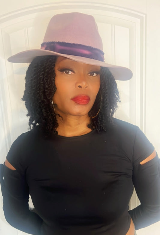 Rozay Blush Rose Fedora